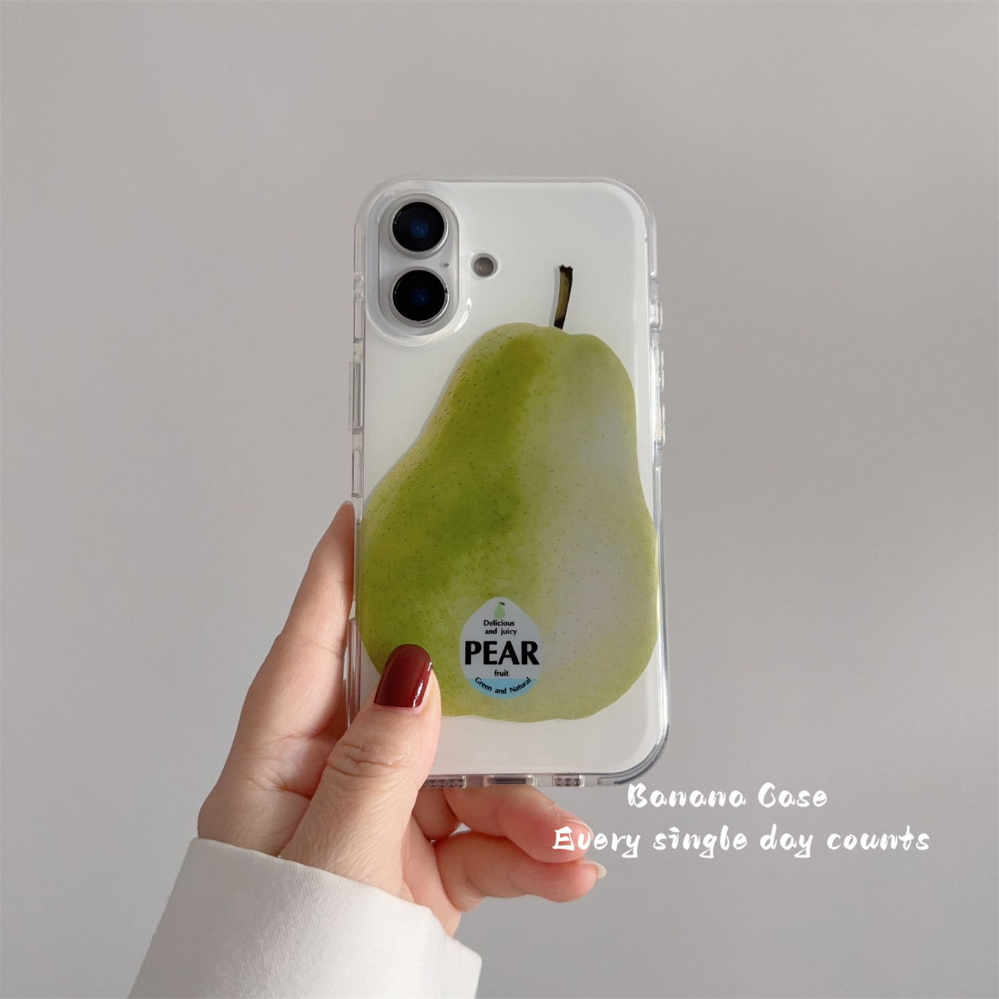 韩国ins小众简约雪梨插画手机壳