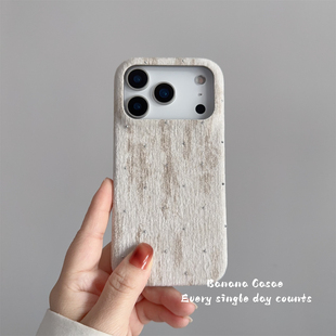 BananaCase秋冬ins温柔珍珠白满天星丝绒闪钻绒布壳适用17promax苹果16pro手机壳iPhone15简约13 14pro硬壳17