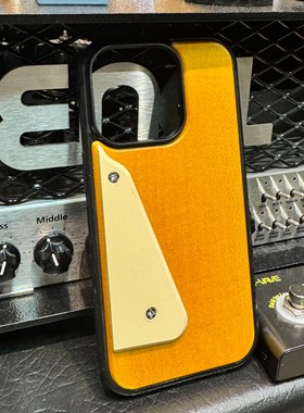 gibson摇滚手机壳iPhone复古硝基漆做旧木纹保护壳iPhone手机壳lespaul经典摇滚手机壳蜂蜜色防摔壳