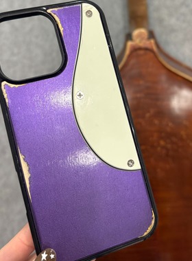 fender复古吉他定制手机壳硝基漆喷漆做旧摇滚风苹果iphone防摔壳