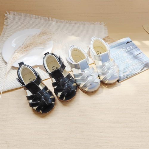 日单新品 preen家女童皮凉鞋 软底儿童包头凉鞋 夏季宝宝鞋子
