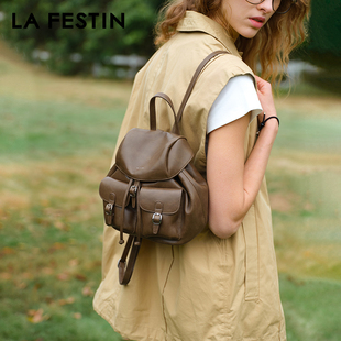 拉菲斯汀啵啵双肩包2025新款休闲旅行手提背包大容量学生登山书包