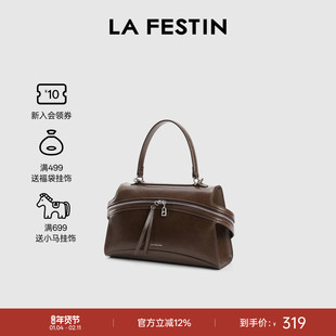拉菲斯汀头层牛皮塌耳包2026新款秋冬真皮女包斜挎包大容量手提包