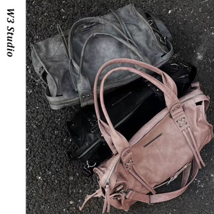 韩国小众FANCYCLUB通勤机车包雪允同款铆钉大容量追星单肩微痛包