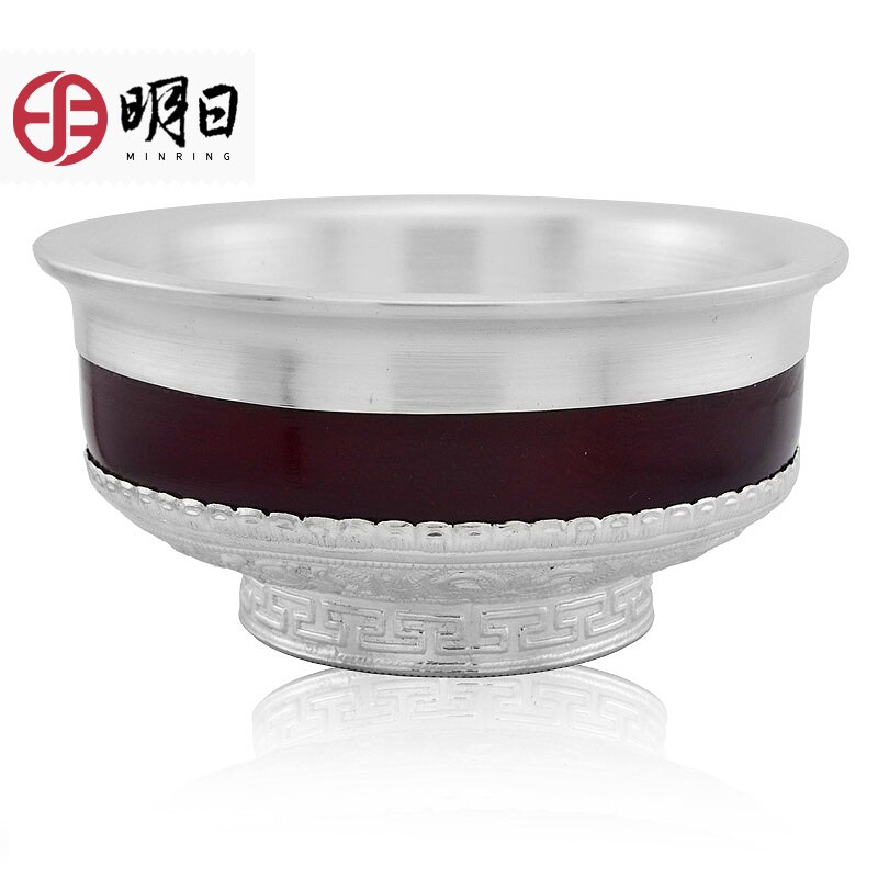 蒙古银碗银餐具99足银碗吉祥八宝碗敬酒碗奶茶碗马酒碗送礼草原