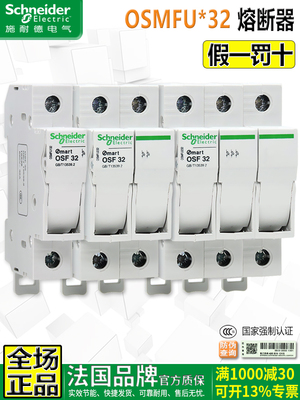 施耐德1P保险丝底座Osmfu132 232保险丝座马丁Osf32 10X38导轨2P