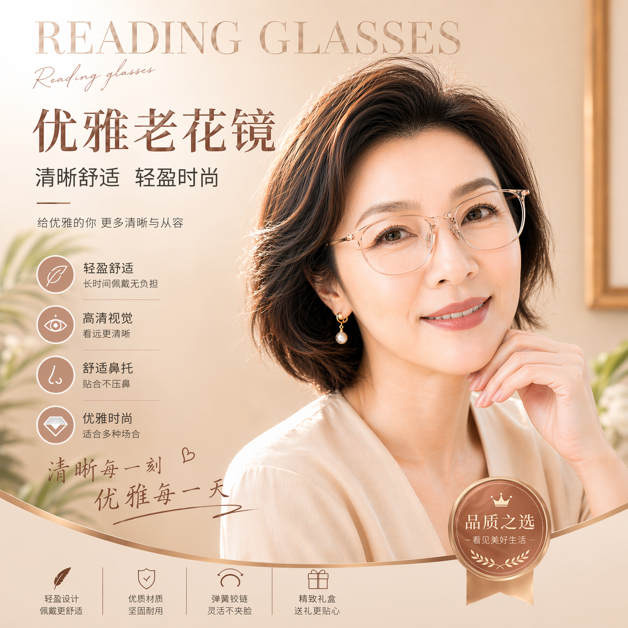 老花眼镜女款防蓝光抗辐射时尚修颜减龄品牌高档正品适用蔡司新款