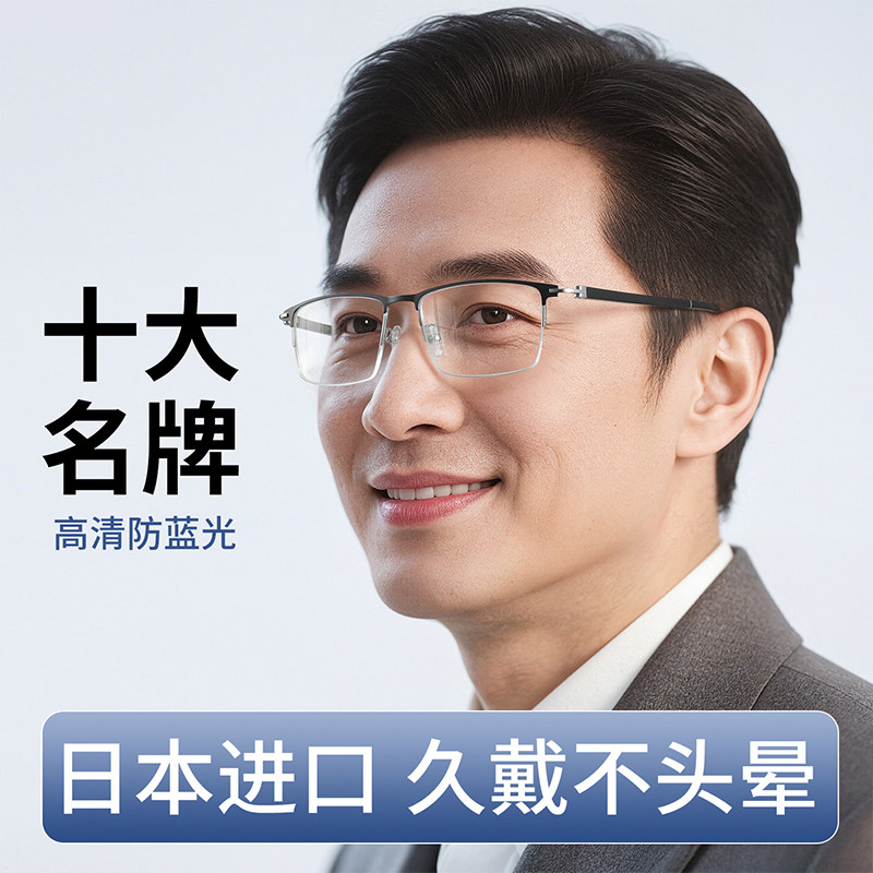 日本进口老花镜防蓝光十大名牌老花眼镜男原装品牌正品官方旗舰店