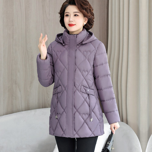 洋气大码爆款冬季长款棉服女款