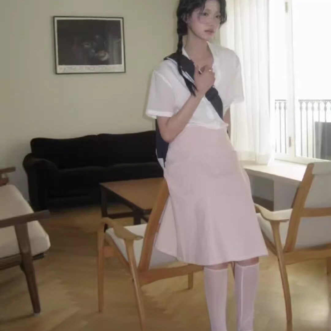 十三行乖乖少女棉感A字伞裙