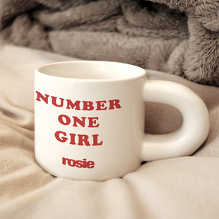 rose朴彩英number one girl马克杯陶瓷高级设计感咖啡杯子胖胖杯