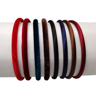 爆款纯手工缝制丝绒不夹头不压头韩国丝绒螺纹布细款洗脸头箍发卡