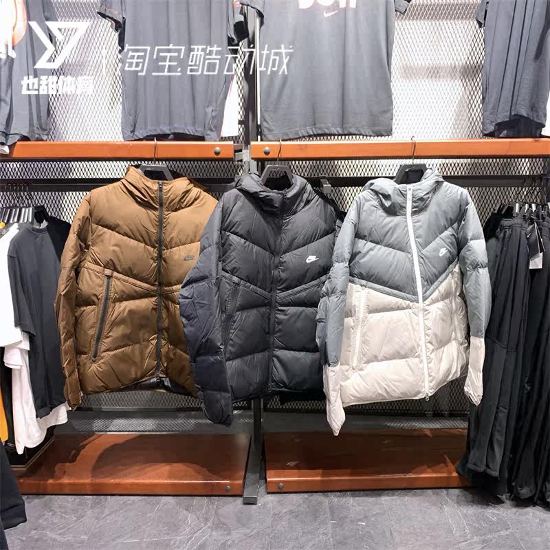 Nike保暖连帽短款男子羽绒服