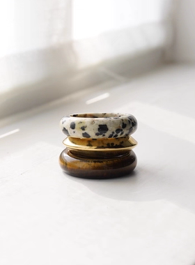 「火云」叠戴戒指可单戴虎眼石棱角百搭现代中国风theECHO唤应