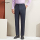 职场工作中腰直筒藏青微弹长裤 乔治白秋季 正装 商务西裤 子 男士