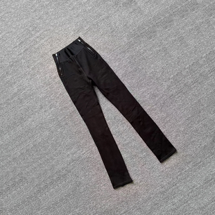 D意大利街头潮牌女装欧美女士极修身摇滚朋克休闲弹力打底裤小众