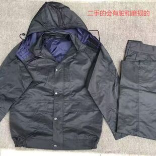 瑕疵老货092舰挺防寒服外罩可当雨衣防水套装 藏青色户外分体透气