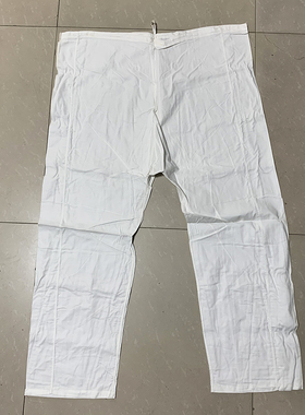 老货透气空卫生单裤子男白色夏季纯棉布宽松长款家庭裤子