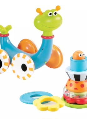 美国Yookidoo Musical Crawl 'N' Go Snail Toy with Stacker