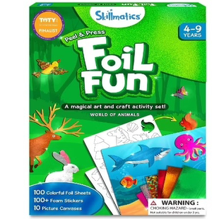Skillmatics Art & Craft Activity - Foil Fun Animals, No Mess