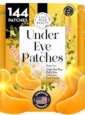 PatchRx Gold Under Eye Patches (144 Patches) for Puffy Eyes