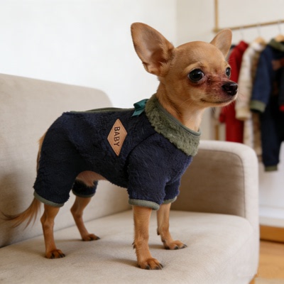 狗狗衣服冬装加厚绒四脚衣柯基泰迪小鹿犬博美法斗吉娃娃小体型犬