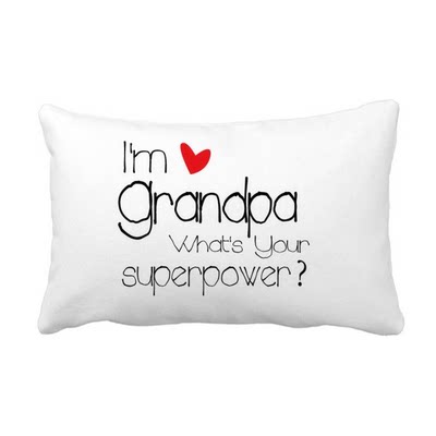 我是爷爷你有什么超能力抱枕靠枕腰枕沙发靠垫双面含芯礼物