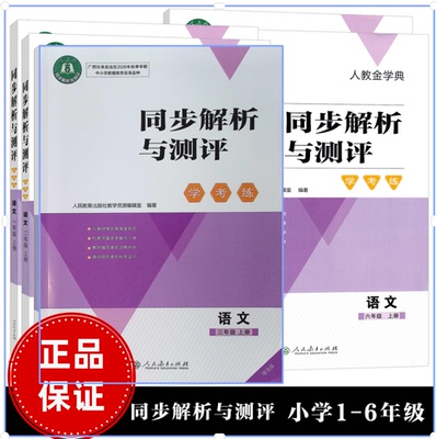 2026秋同步解析与测评语文数学英语增强版送试卷一二三四五六年级上下册人民教育出版社金学典广西南宁