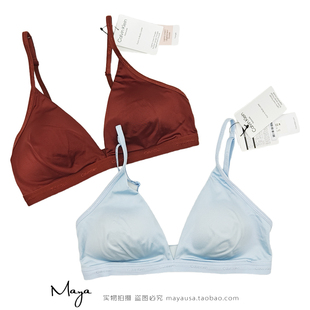 国内现货 CK内衣女士滑面纯色无钢圈可拆垫三角文胸QF7383