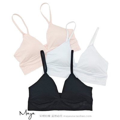 国内代购 CK内衣25秋款女士字母蕾丝围边无钢圈软支撑三角杯文胸