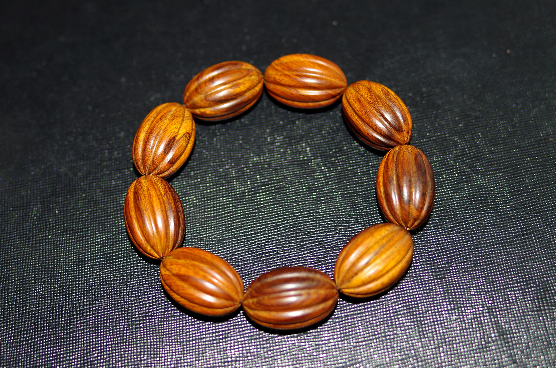 美国沙漠铁木手串南瓜珠雕刻 男士女士念珠文玩把玩件 工艺品木雕