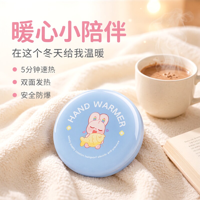 彩虹迷你电热饼防爆暖脚宝图片