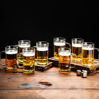 新款加厚扎啤摔不坏大容量啤酒杯