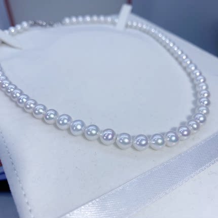 精选特价：6-7mm极光炫彩高品质天然淡水珍珠珍珠项链冷白光诸暨