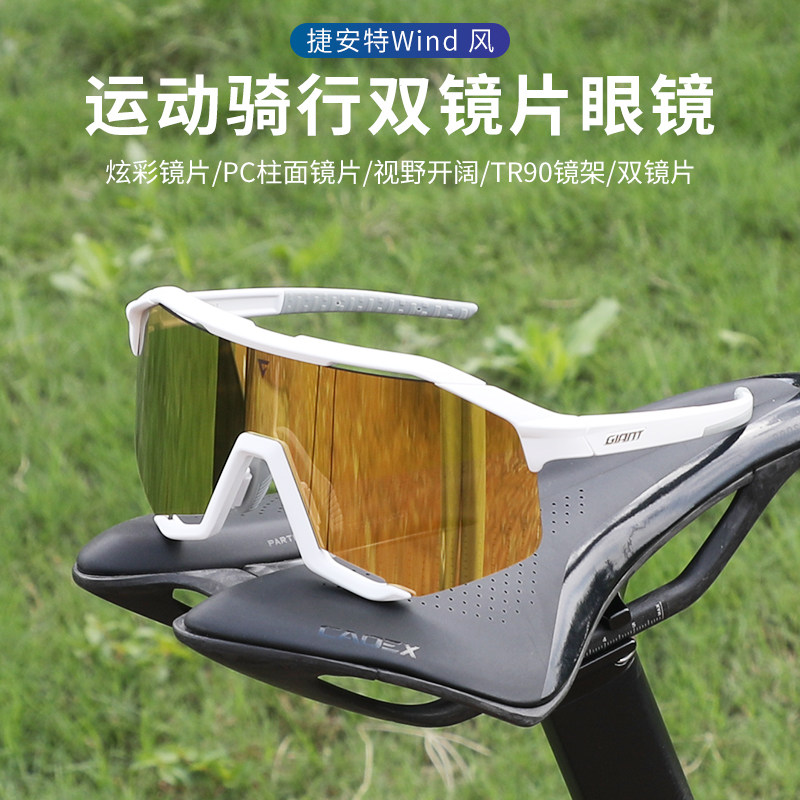 正品GIANT/捷安特骑行眼镜山地车双镜片运动款骑行防紫外线太阳镜
