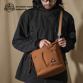 日系斜挎包男女手提水桶包山系户外抽绳束口袋大容量超轻单肩包潮