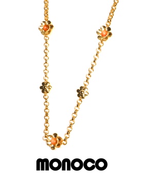 MONOCO 六瓣浪漫小花花环项链复古小众高级感饰品