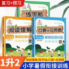 一年级下册暑假作业口算天天练一升二暑假衔接口算阅读练字帖每日一练语文数学计算应用题强化课内外阅读理解专项训练书预习新学期