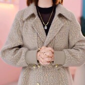 加厚保暖时尚 高档雪尔绒洋气显瘦斗篷外套2025冬季 新款 上衣外套女