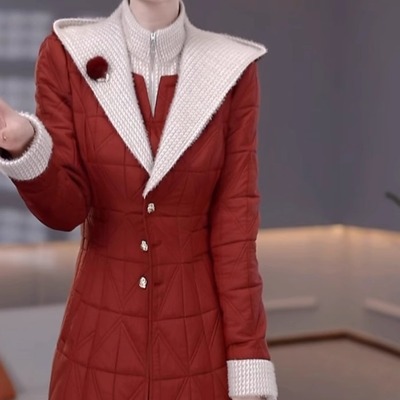 三防免洗夹棉连帽大衣两件套裙