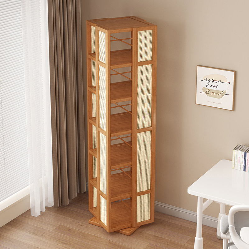 旋转书架落地置物架360度家用客厅简易儿童书柜收纳柜一体收纳层,住宅家具,书架,淘宝优惠券,粉丝福利购,淘宝优惠卷