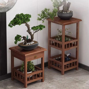 中式花架子客厅落地式置物架阳台2026新款室内家用多层花盆架花台