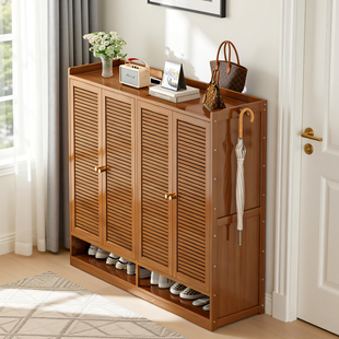 多层鞋架家用门口楼道外防尘鞋子收纳柜大容量入户门鞋柜出租房用