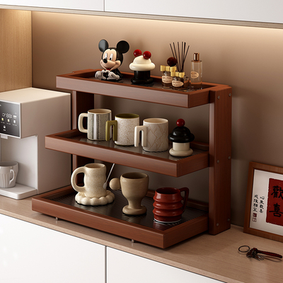 桌面杯架高级感轻奢亚克力收纳柜