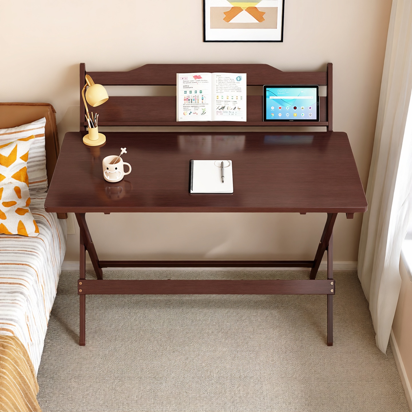 折叠桌免安装可升降学习桌电脑桌