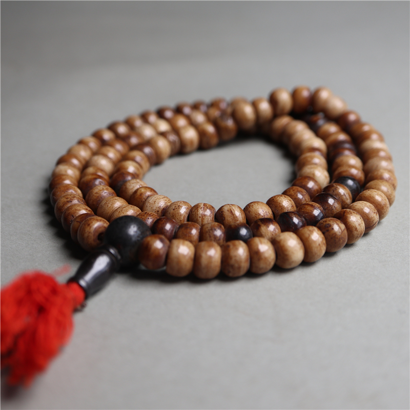 特价西藏牦牛骨串108颗天然藏式特色灵骨穿珠子手工骨珠盘玩手串