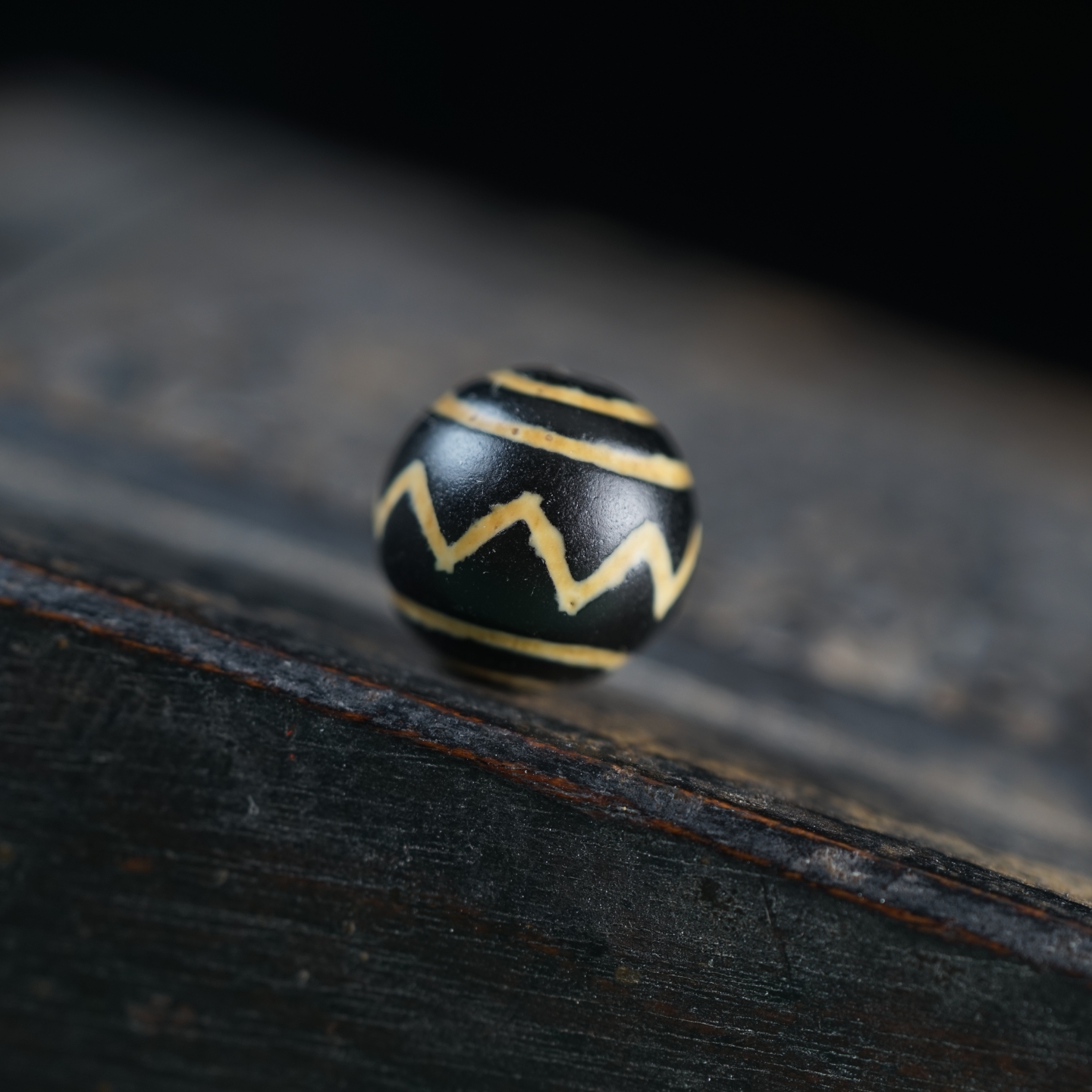 12mm西藏藏传精品骠珠pyu牙黄水纹蚀花玛瑙珠文玩多宝配珠圆隔珠