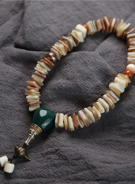 保真天然珍珠母贝螺钿方形片珠随型珠子手串夏日清凉款手持文玩