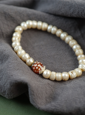 包老西藏传持捻手盘老珍珠母贝手串原装单圈原创搭配夏日手链腕饰