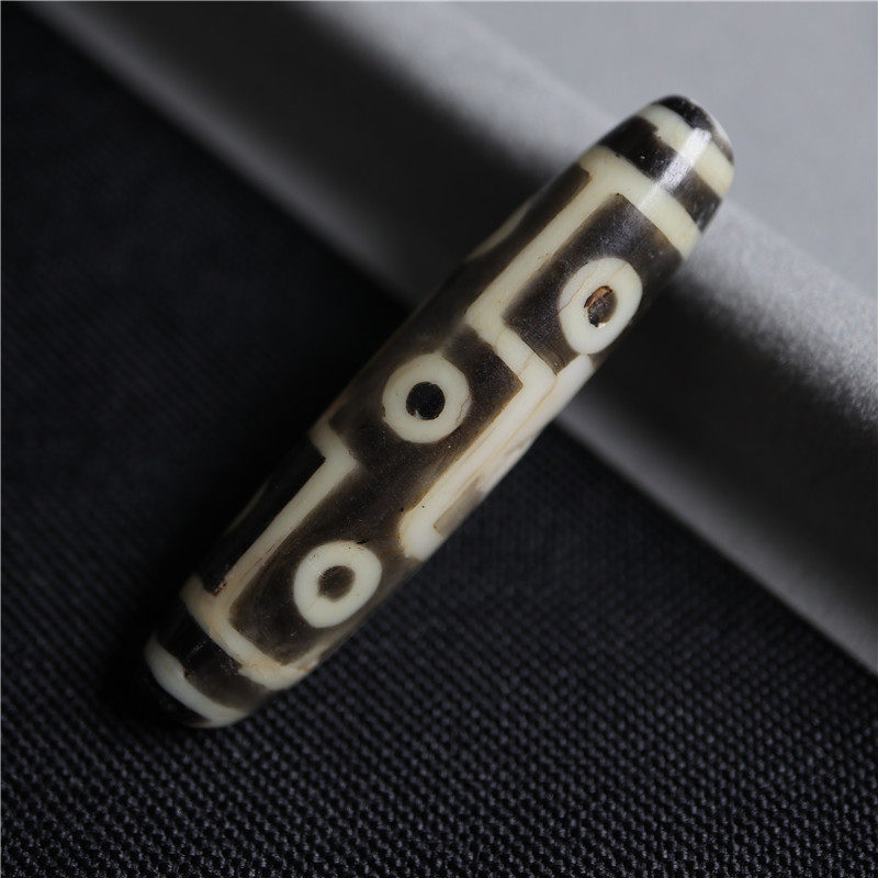 〓包老〓少见西藏镶嵌版老料器九眼天珠项链锁骨链吊坠手串散配珠